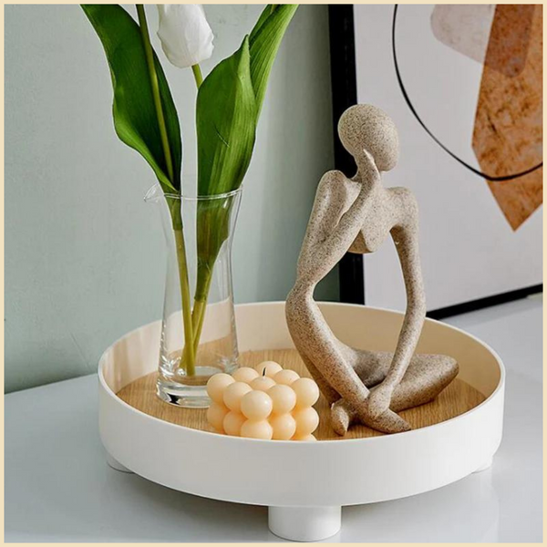 Modern Decorative Candle Trays Round Storage Plate