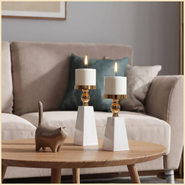 Luxury Style Marble Candlestick