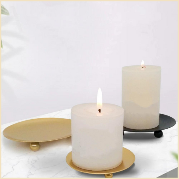 1 PC Iron Plate Candle Holder
