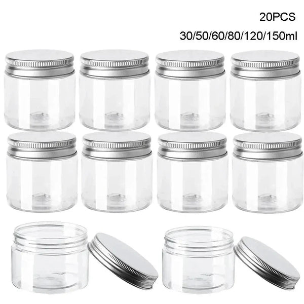 Candle Jars With Lids Aluminum Round 20Pcs