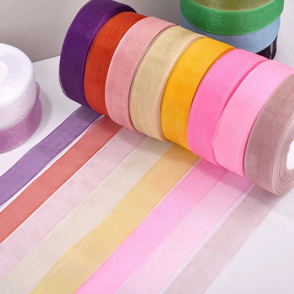 Sheer Chiffon Ribbon For Gift Wrapping 2.5cm Width / 1Yard length