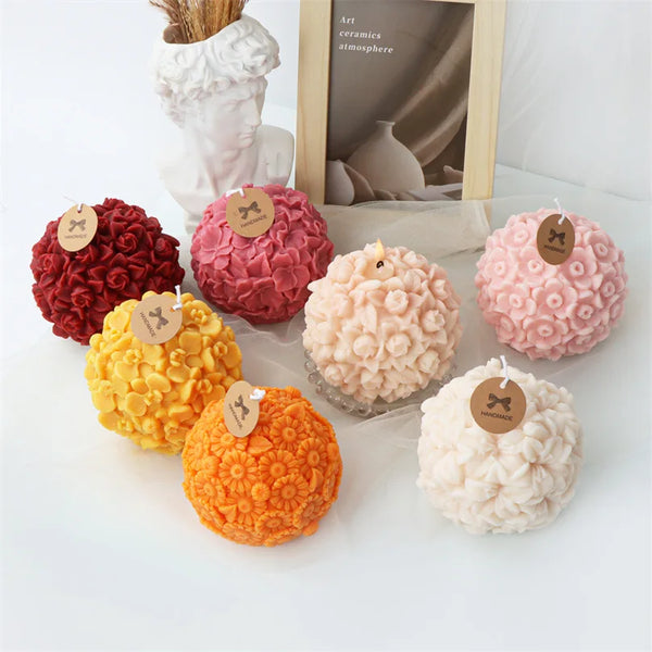 Flower Ball Candle Silicone Mould